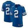 Zennovawear Men's Indianapolis Colts Carson Wentz Royal Alternate Game Jersey