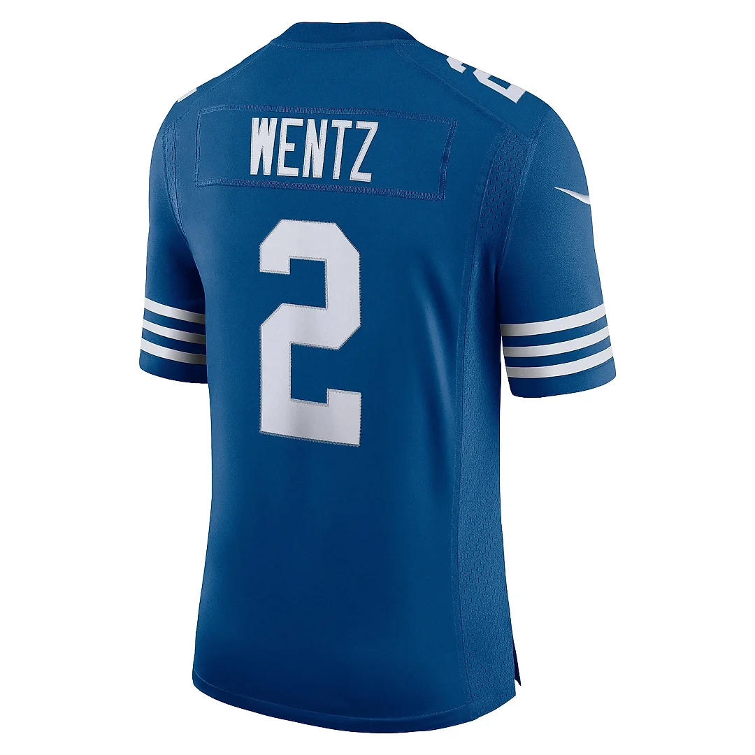 Zennovawear Men's Indianapolis Colts Carson Wentz Royal Alternate Vapor Limited Jersey
