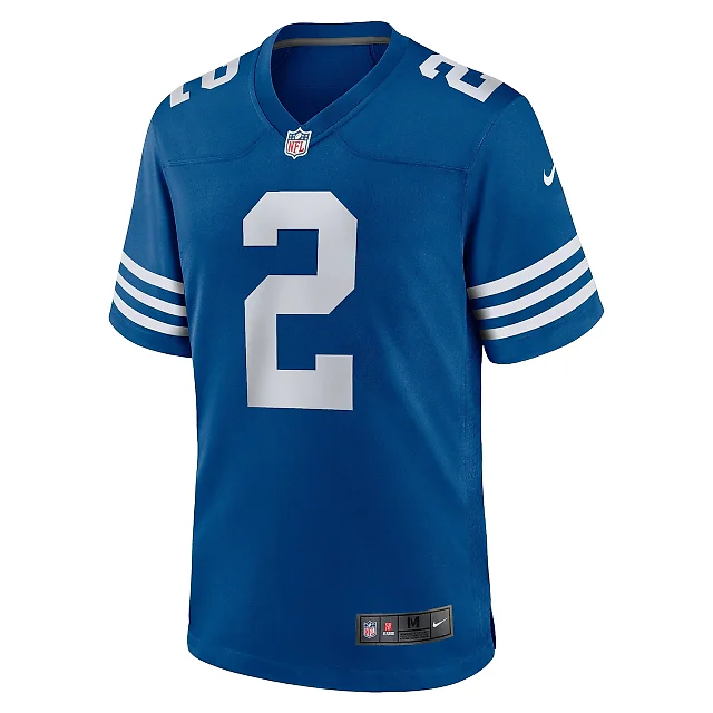 Zennovawear Men's Indianapolis Colts Carson Wentz Royal Alternate Game Jersey