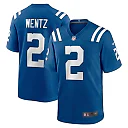 Zennovawear Men's Indianapolis Colts Carson Wentz Royal Game Jersey