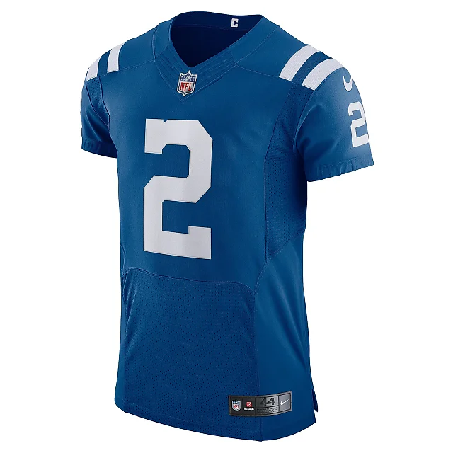 Zennovawear Men's Indianapolis Colts Carson Wentz Royal Vapor Elite Player Jersey