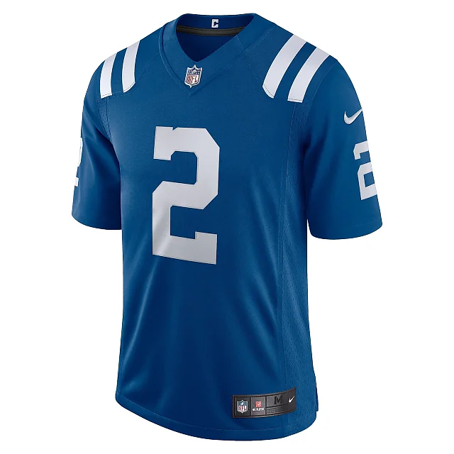 Zennovawear Men's Indianapolis Colts Carson Wentz Royal Vapor Limited Jersey
