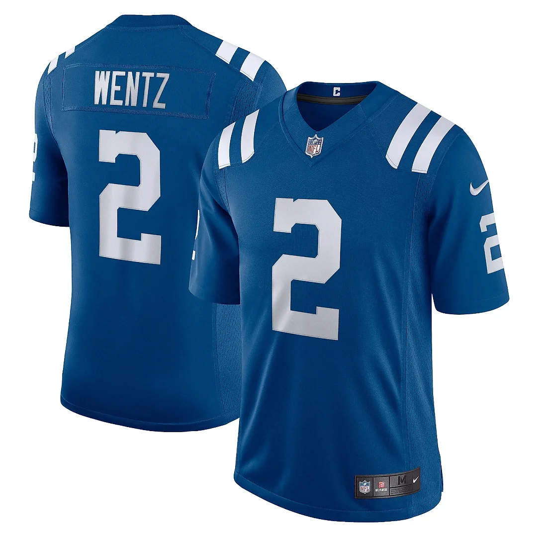 Zennovawear Men's Indianapolis Colts Carson Wentz Royal Vapor Limited Jersey