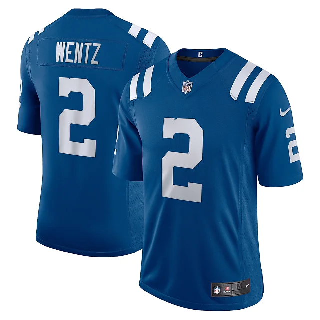 Zennovawear Men's Indianapolis Colts Carson Wentz Royal Vapor Limited Jersey