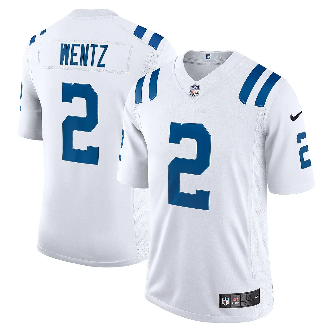 Zennovawear Men's Indianapolis Colts Carson Wentz White Vapor Limited Jersey