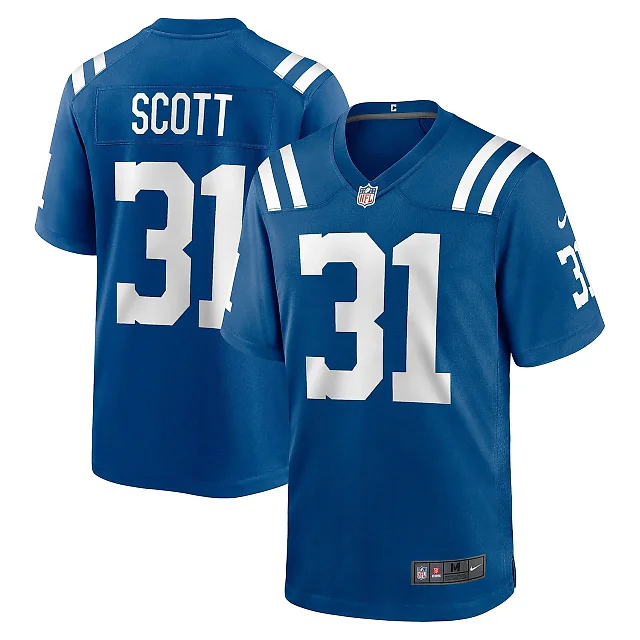 Zennovawear Men's Indianapolis Colts Daniel Scott Royal Game Jersey