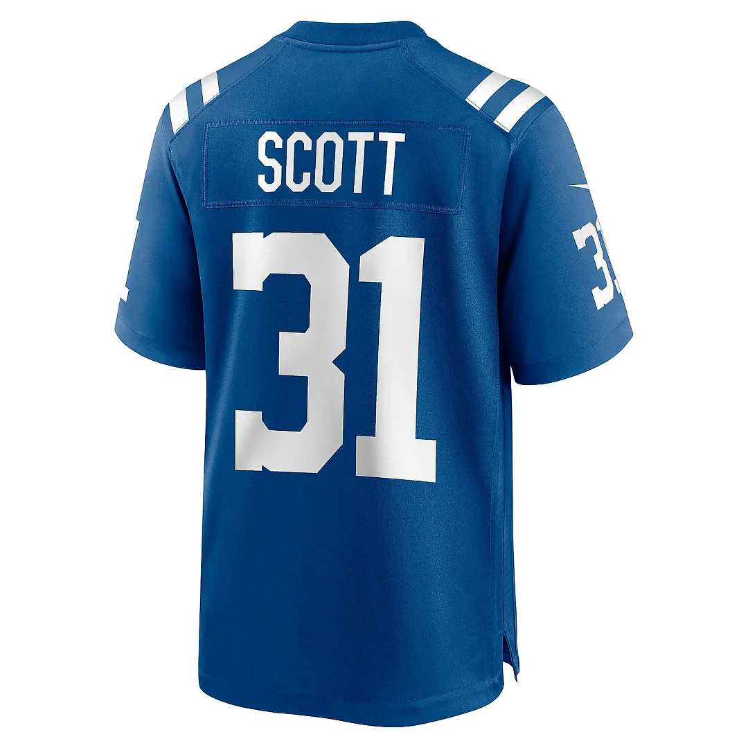 Zennovawear Men's Indianapolis Colts Daniel Scott Royal Game Jersey