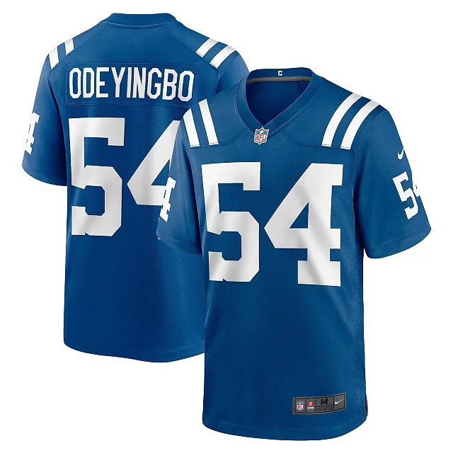 Zennovawear Men's Indianapolis Colts Dayo Odeyingbo Royal Game Jersey