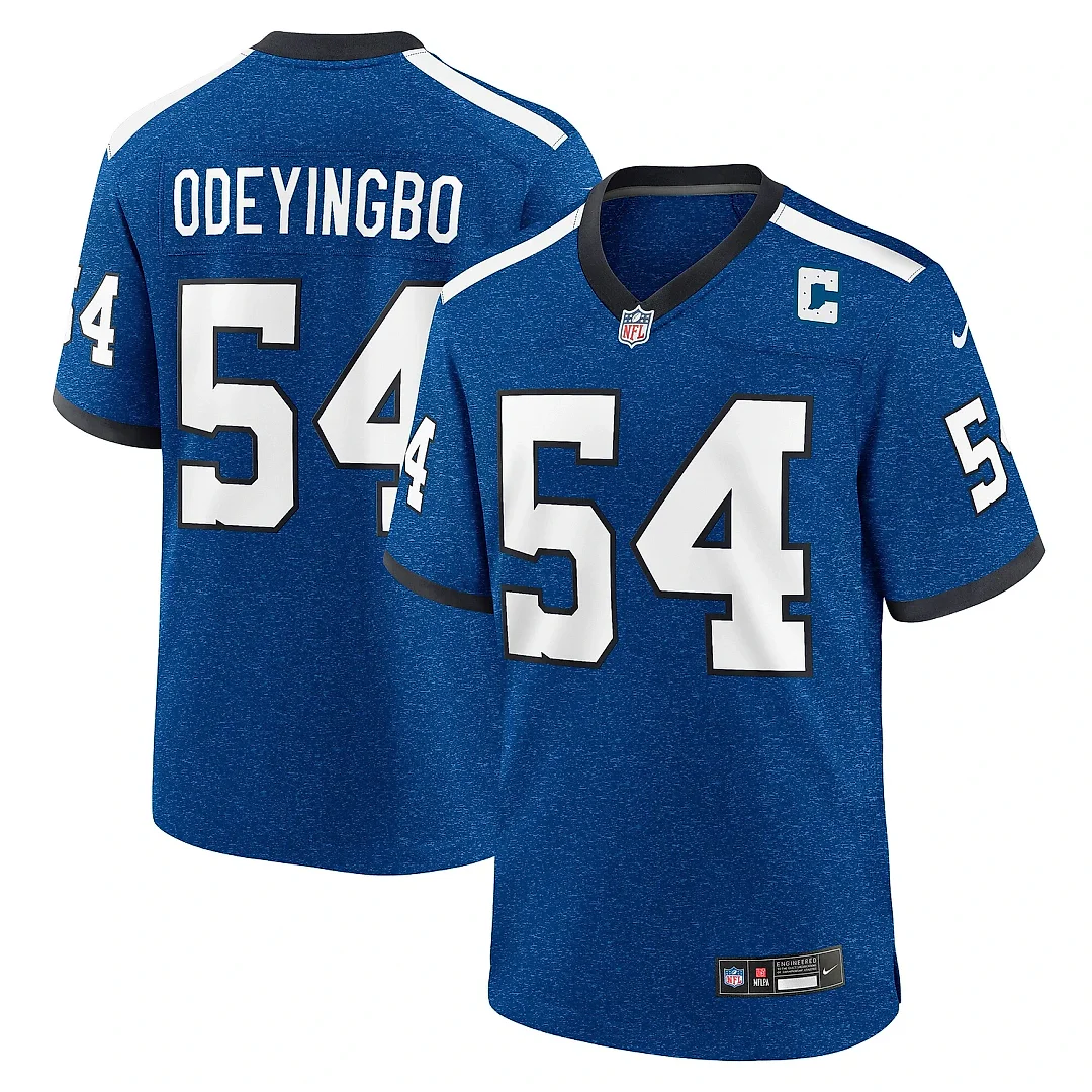 Zennovawear Men's Indianapolis Colts Dayo Odeyingbo Royal Indiana Nights Alternate Game Jersey