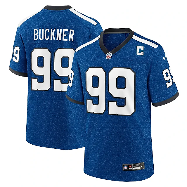 Zennovawear Men's Indianapolis Colts DeForest Buckner Royal Indiana Nights Alternate Game Jersey