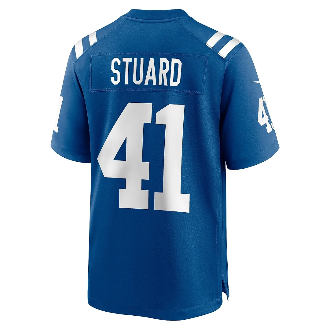 Zennovawear Men's Indianapolis Colts Grant Stuard Royal Game Player Jersey