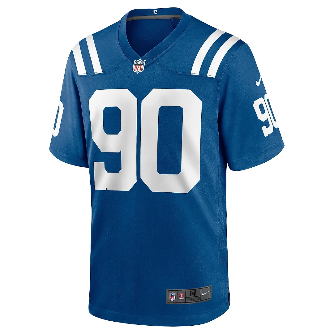 Zennovawear Men's Indianapolis Colts Grover Stewart Royal Game Jersey