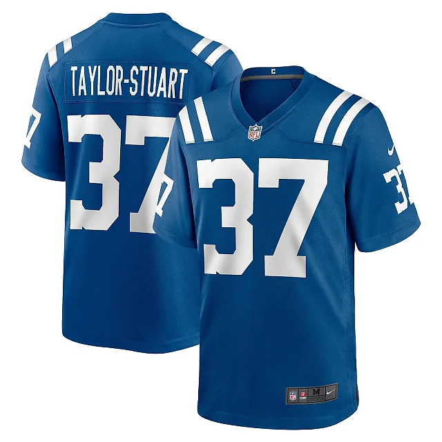Zennovawear Men's Indianapolis Colts Isaac Taylor-Stuart Royal Team Game Jersey