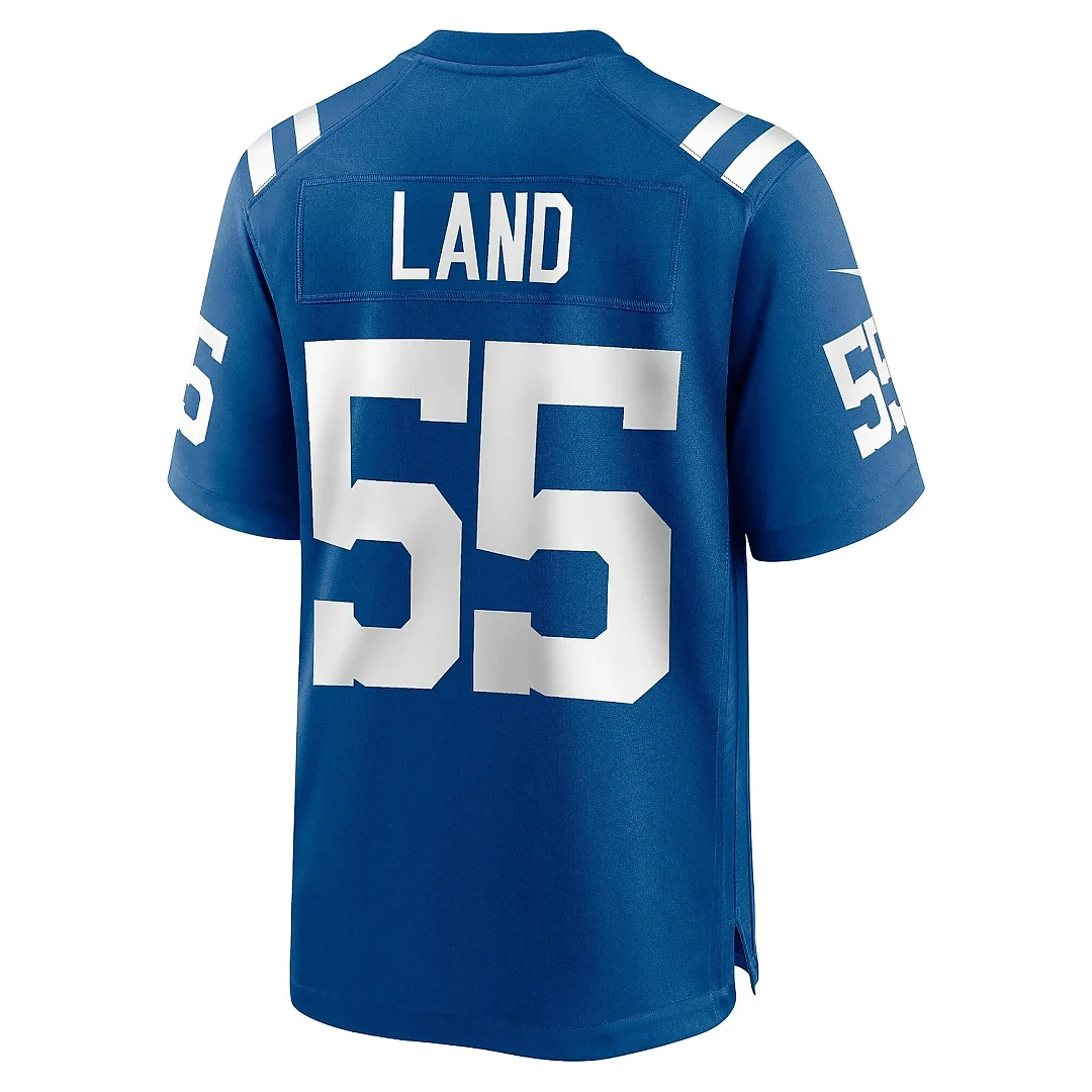 Zennovawear Men's Indianapolis Colts Isaiah Land Royal Team Game Jersey
