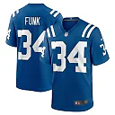 Zennovawear Men's Indianapolis Colts Jake Funk Royal Team Game Jersey