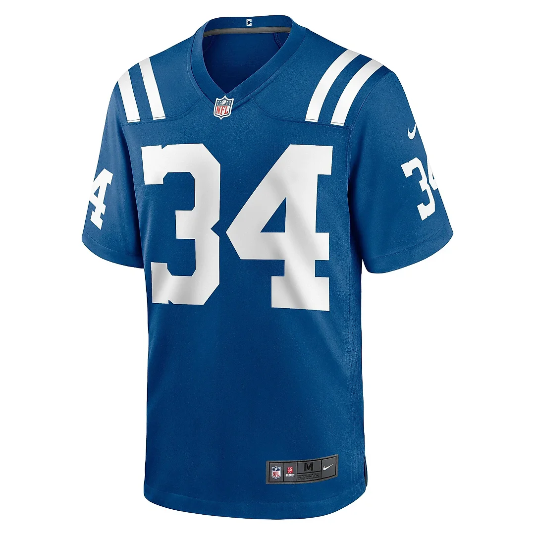 Zennovawear Men's Indianapolis Colts Jake Funk Royal Team Game Jersey