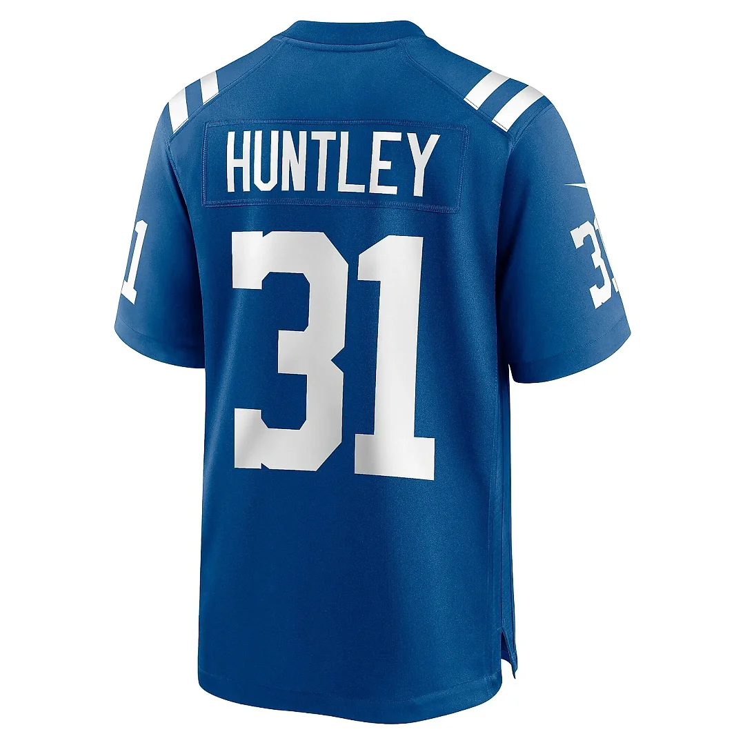 Zennovawear Men's Indianapolis Colts Jason Huntley Royal Team Game Jersey