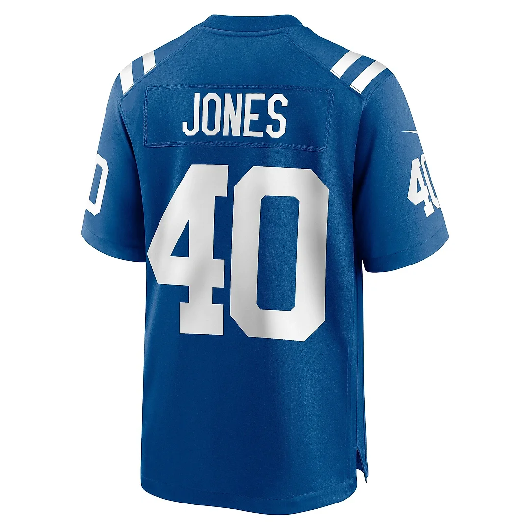 Zennovawear Men's Indianapolis Colts Jaylon Jones Royal Team Game Jersey