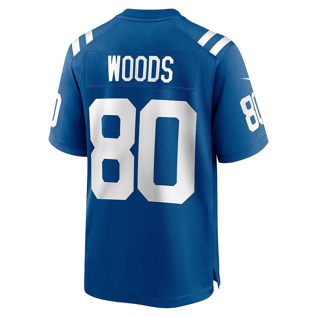 Zennovawear Men's Indianapolis Colts Jelani Woods Royal Player Game Jersey