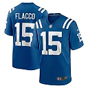Zennovawear Men's Indianapolis Colts Joe Flacco Royal Game Jersey