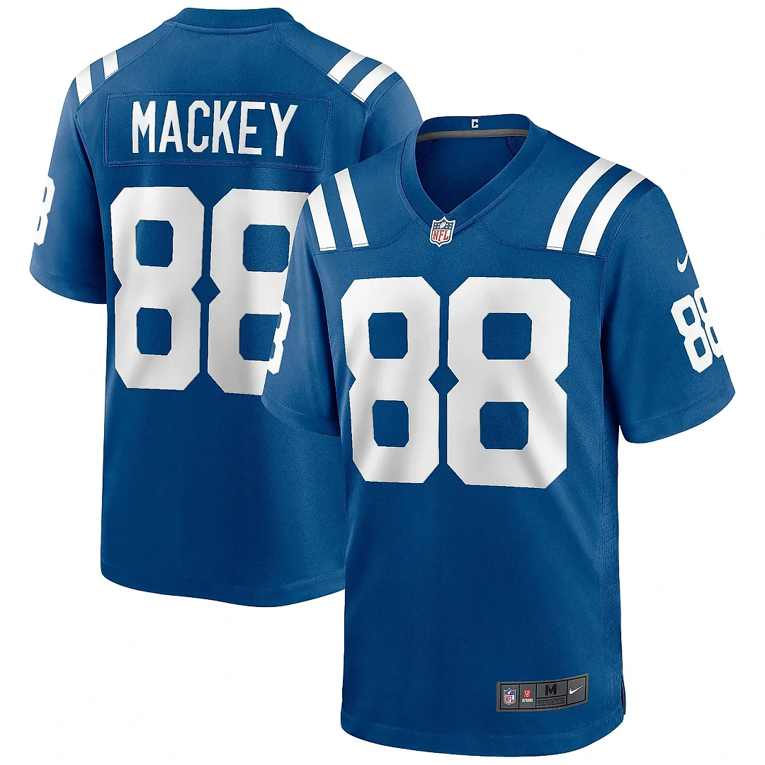 Zennovawear Men's Indianapolis Colts John Mackey Royal Game Retired Player Jersey
