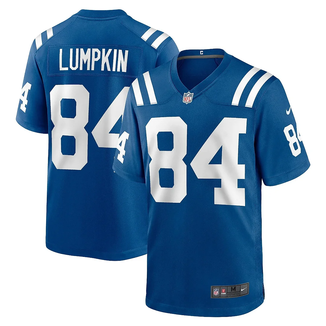 Zennovawear Men's Indianapolis Colts Johnny Lumpkin Royal Team Game Jersey