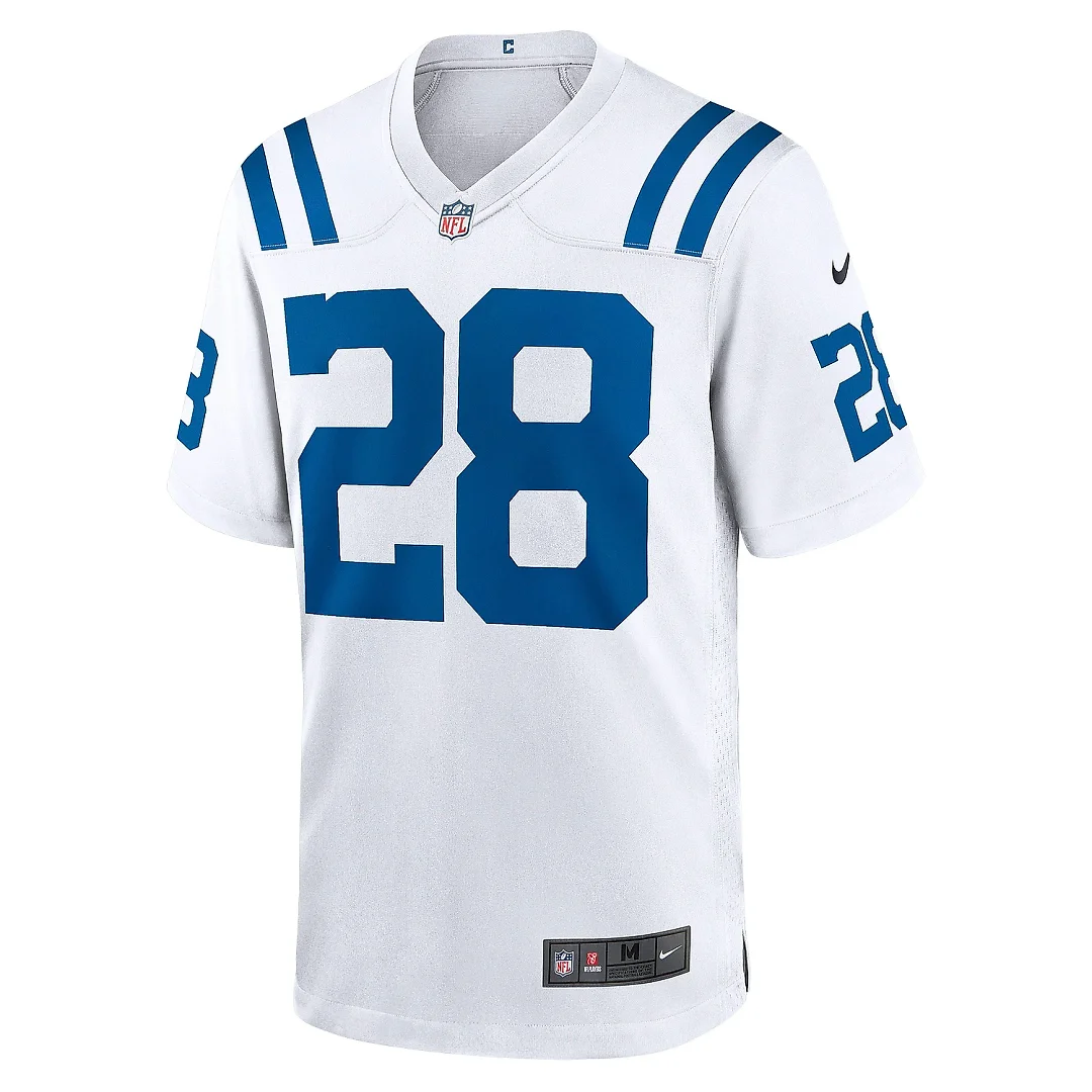 Zennovawear Men's Indianapolis Colts Jonathan Taylor White Player Game Jersey