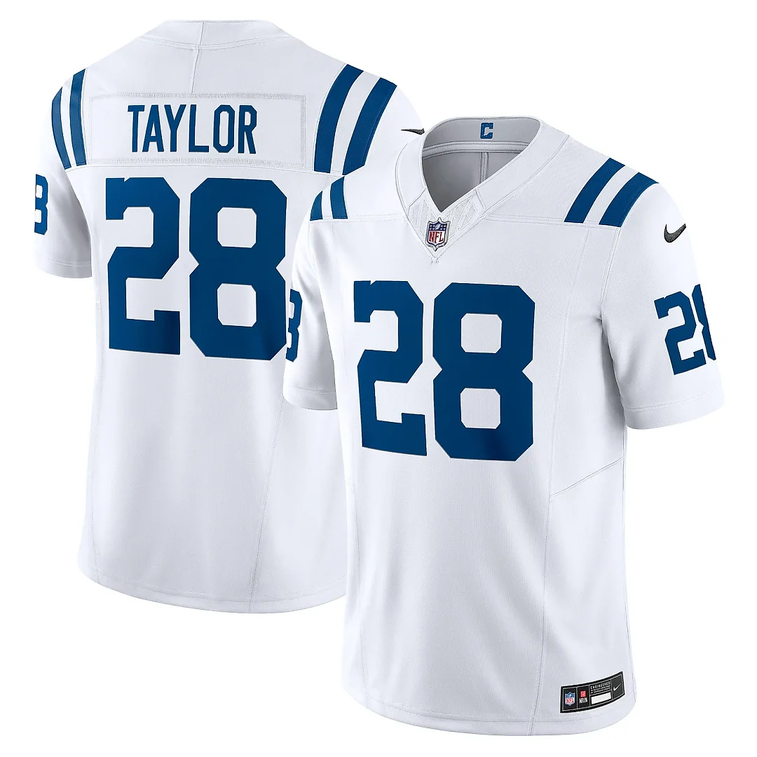Zennovawear Men's Indianapolis Colts Jonathan Taylor White Vapor F.U.S.E. Limited Jersey