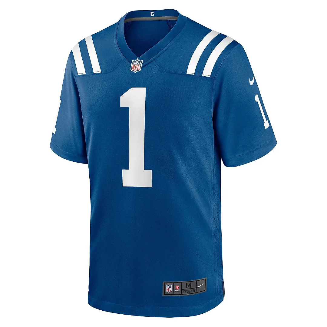 Zennovawear Men's Indianapolis Colts Josh Downs Royal Team Game Jersey