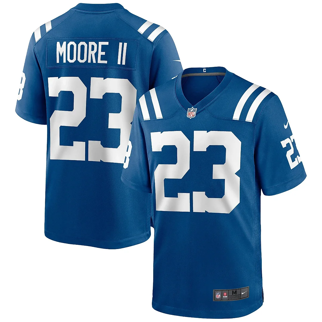 Zennovawear Men's Indianapolis Colts Kenny Moore II Royal Game Jersey