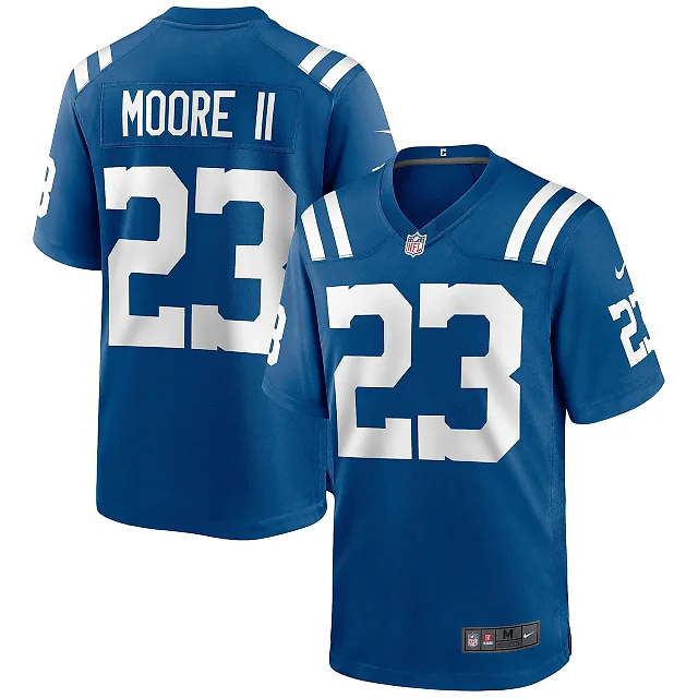 Zennovawear Men's Indianapolis Colts Kenny Moore II Royal Game Jersey