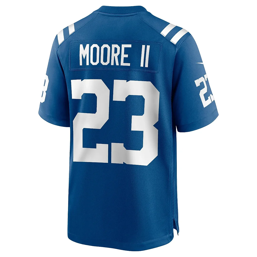 Zennovawear Men's Indianapolis Colts Kenny Moore II Royal Game Jersey
