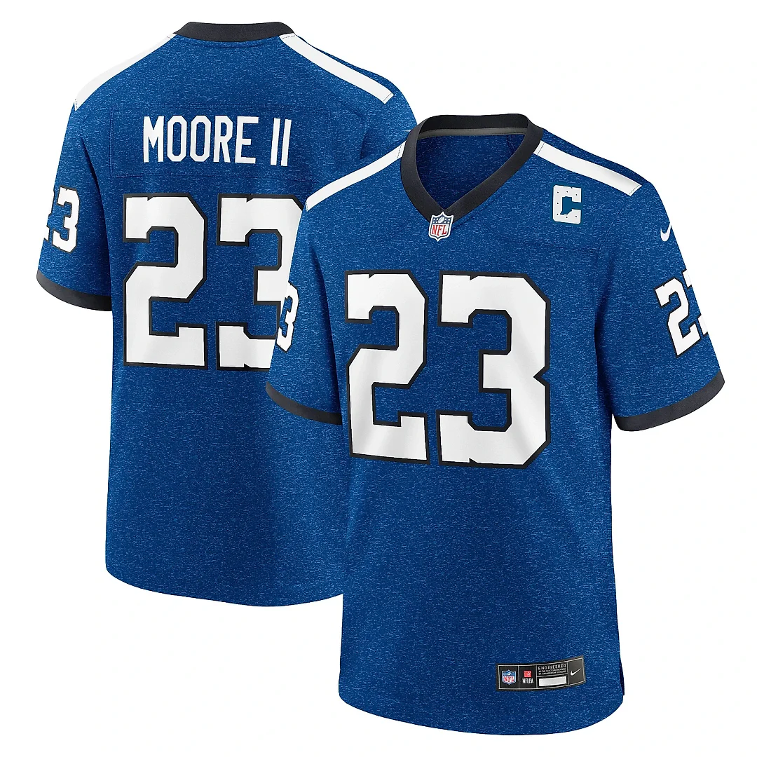 Zennovawear Men's Indianapolis Colts Kenny Moore II Royal Indiana Nights Alternate Game Jersey