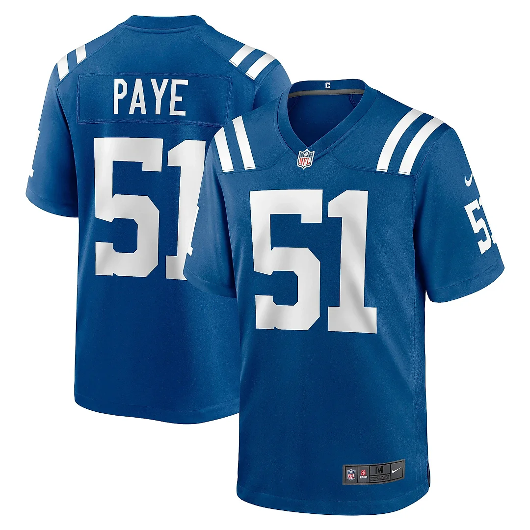 Zennovawear Men's Indianapolis Colts Kwity Paye Royal Game Jersey