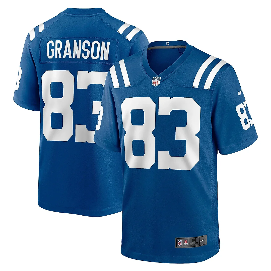 Zennovawear Men's Indianapolis Colts Kylen Granson Royal Game Jersey