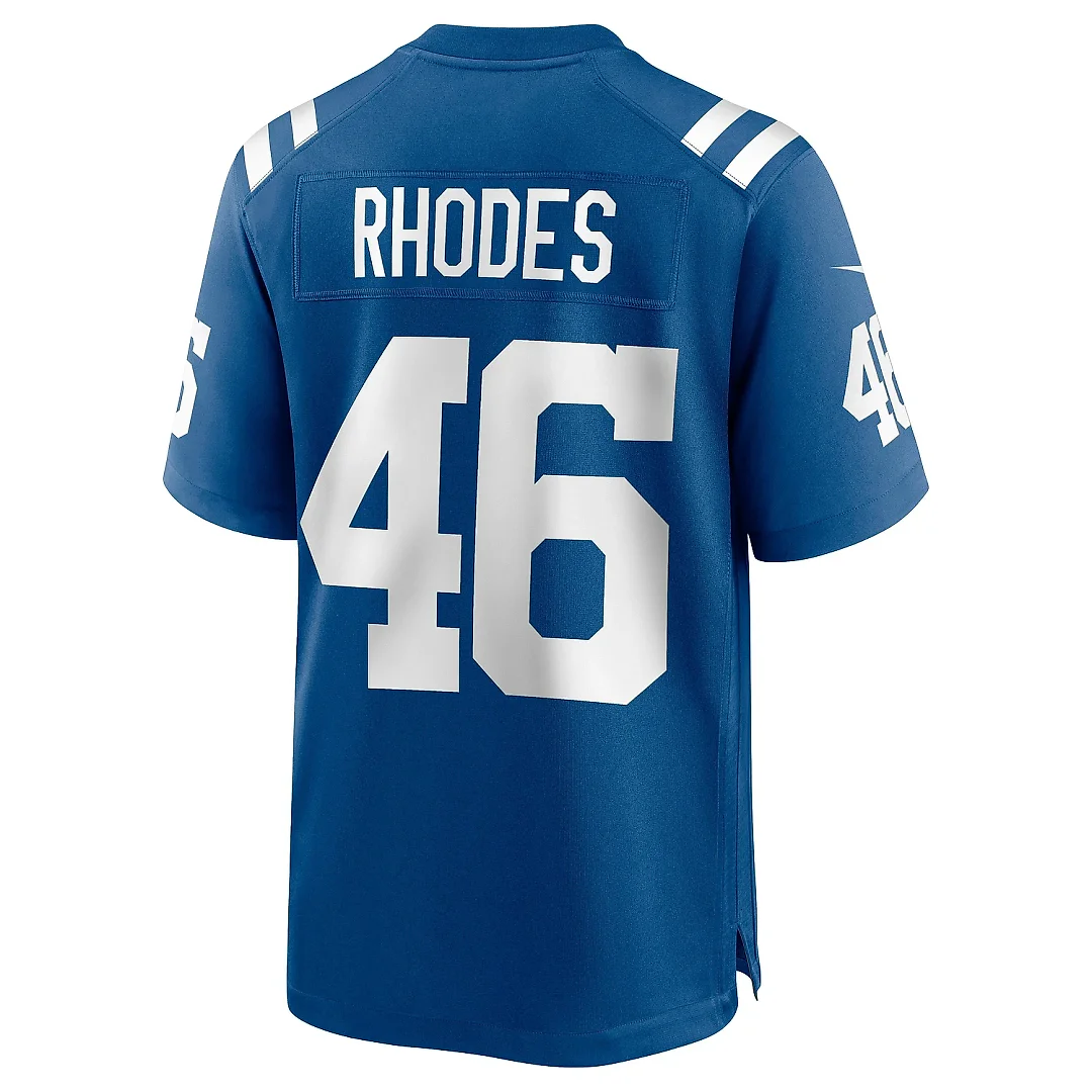 Zennovawear Men's Indianapolis Colts Luke Rhodes Royal Game Jersey