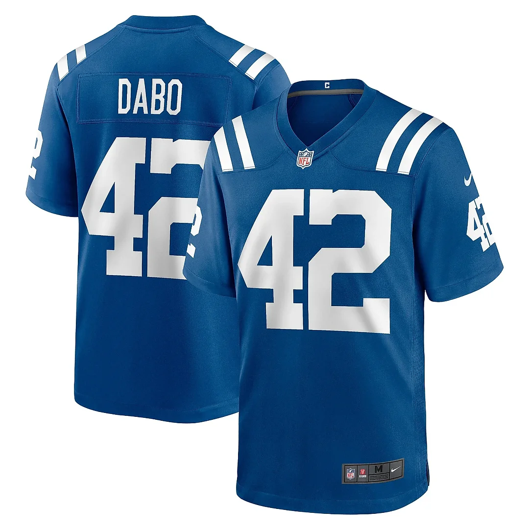 Zennovawear Men's Indianapolis Colts Marcel Dabo Royal Game Player Jersey