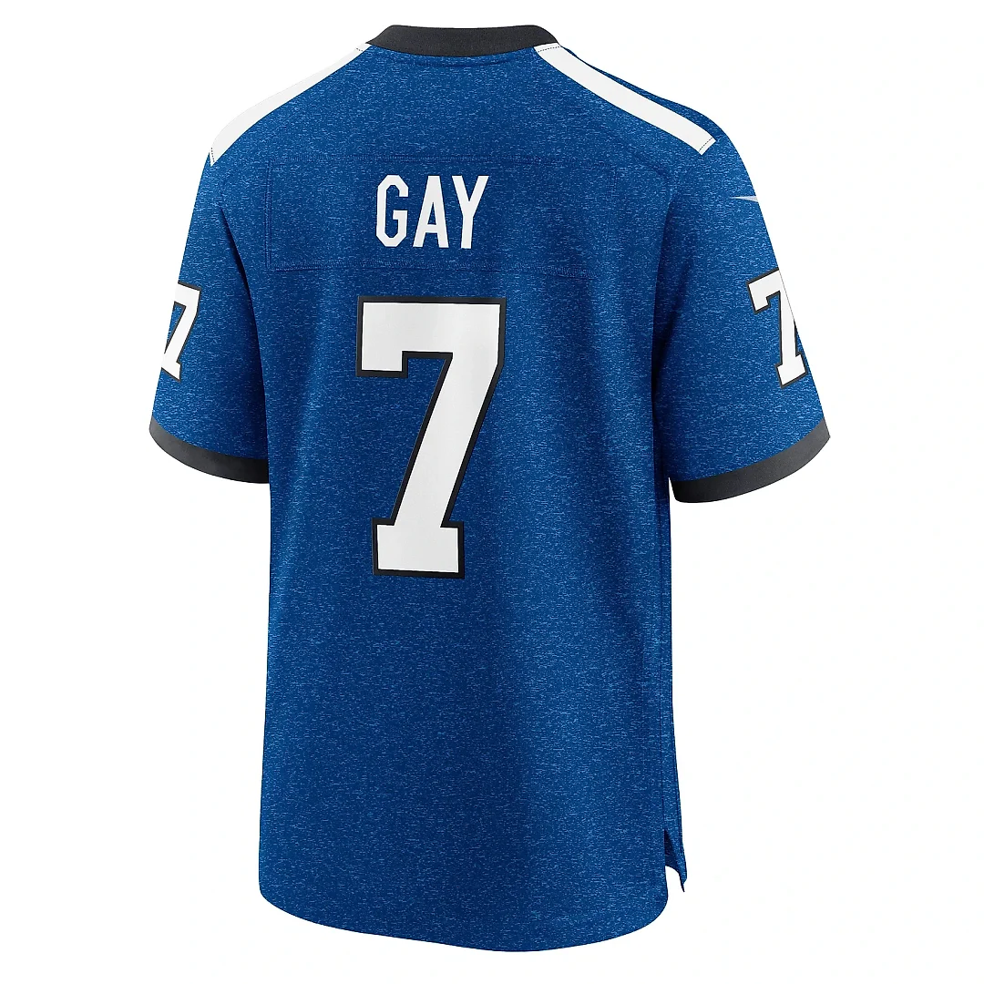Zennovawear Men's Indianapolis Colts Matt Gay Royal Indiana Nights Alternate Game Jersey