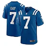 Zennovawear Men's Indianapolis Colts Matt Gay Royal Team Game Jersey