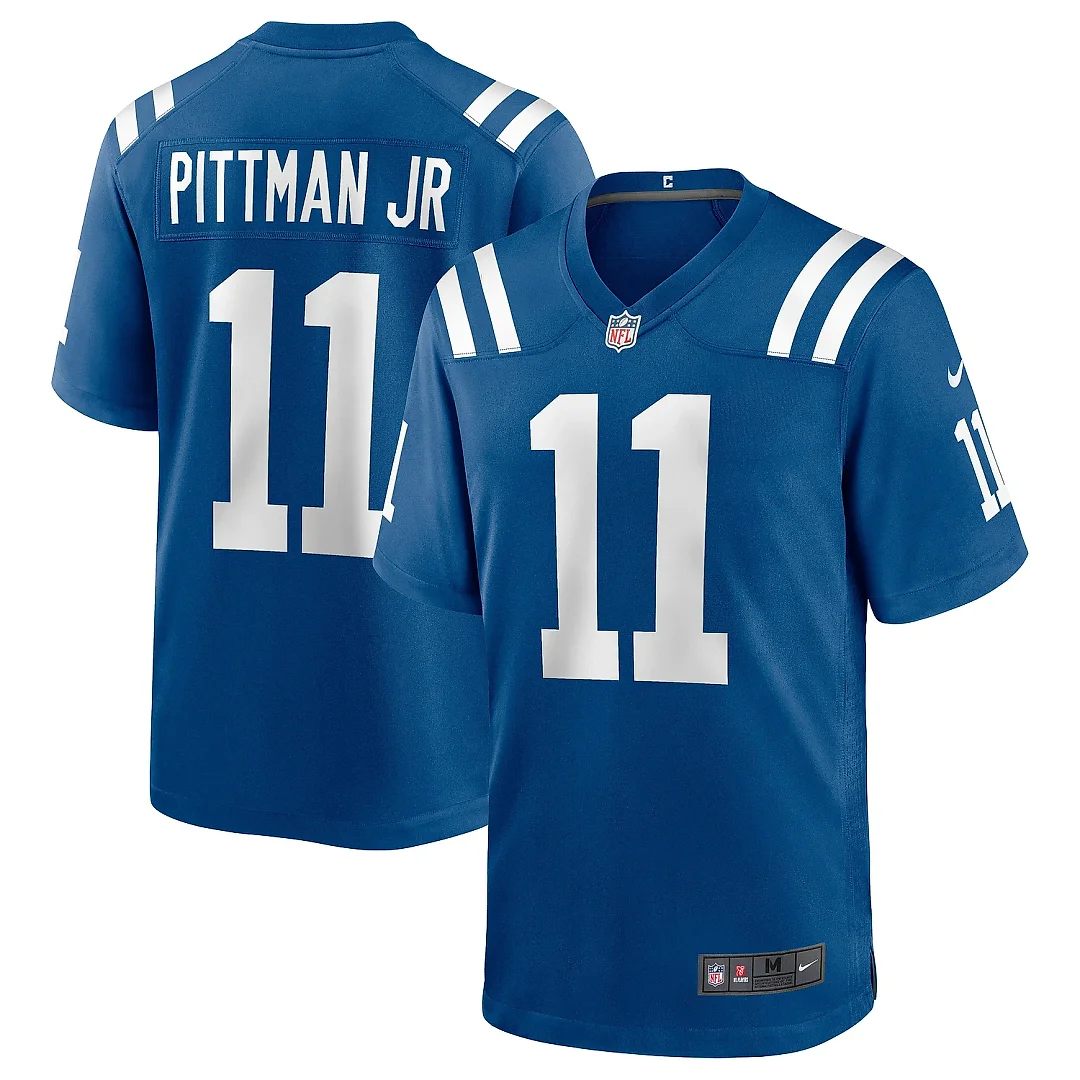 Zennovawear Men's Indianapolis Colts Michael Pittman Jr. Royal Game Player Jersey