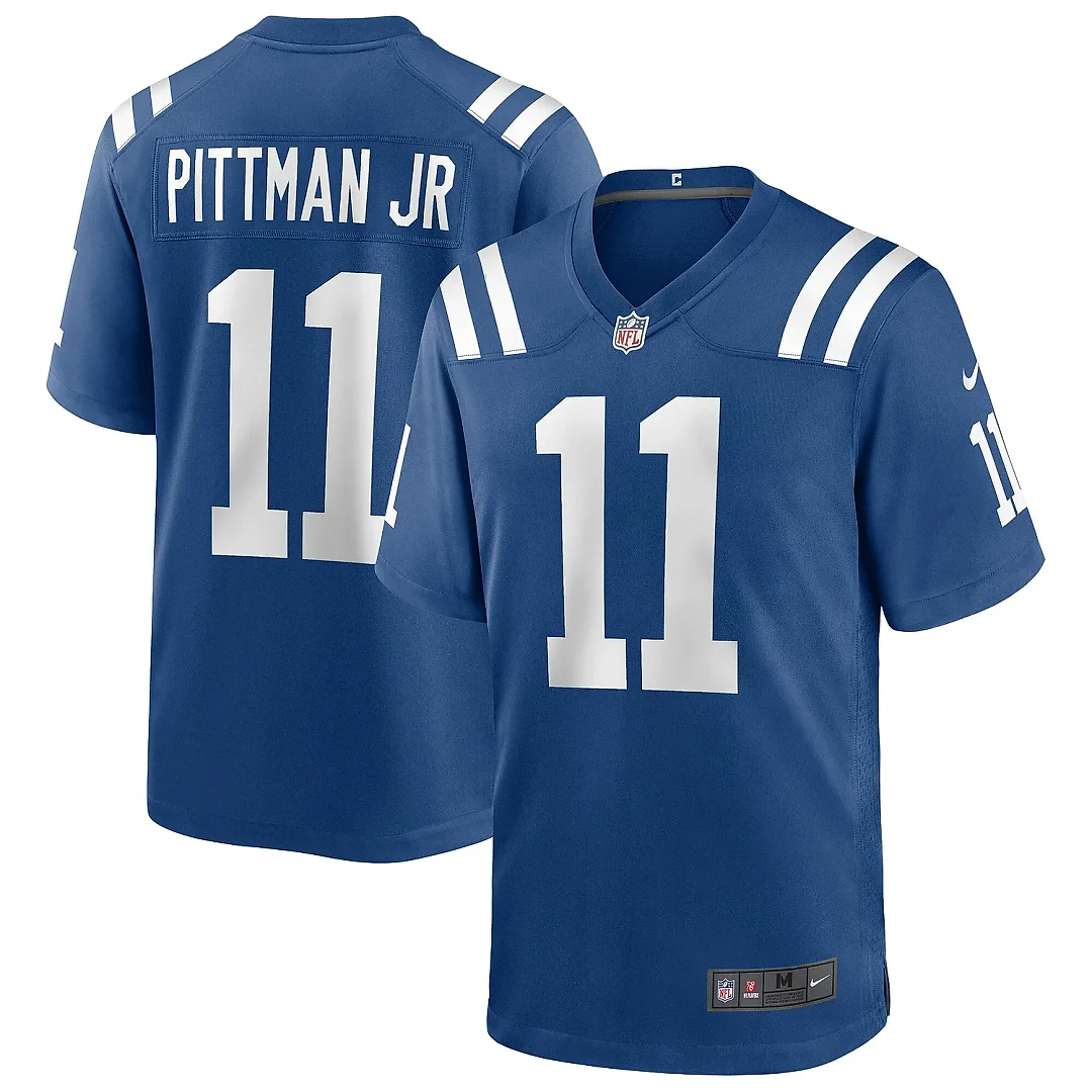 Zennovawear Men's Indianapolis Colts Michael Pittman Jr. Royal Player Game Jersey