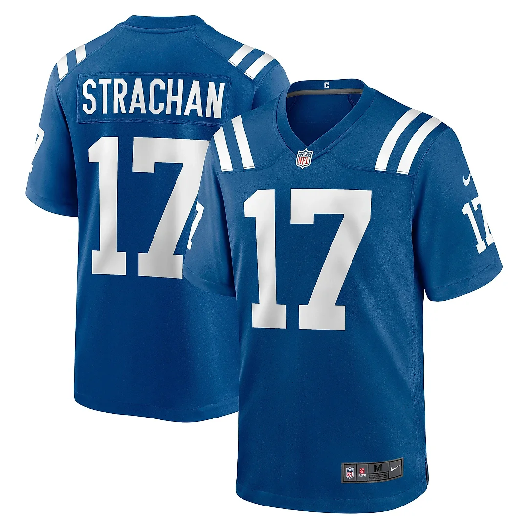 Zennovawear Men's Indianapolis Colts Mike Strachan Royal Game Jersey