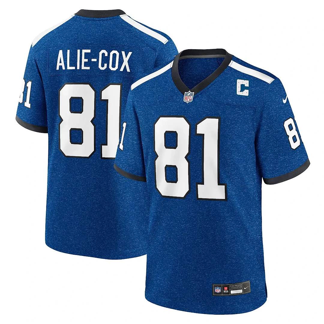 Zennovawear Men's Indianapolis Colts Mo Alie Cox Royal Indiana Nights Alternate Game Jersey