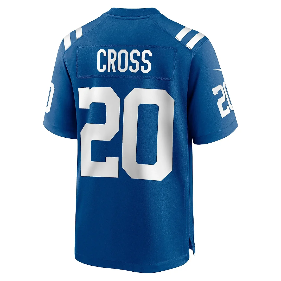 Zennovawear Men's Indianapolis Colts Nick Cross Royal Player Game Jersey