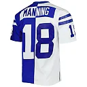 Zennovawear Men's Indianapolis Colts Peyton Manning Mitchell & Ness Royal/White 1998 Split Legacy Jersey