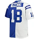 Zennovawear Men's Indianapolis Colts Peyton Manning Mitchell & Ness White/Royal Big & Tall Split Legacy Retired Player Jersey