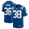 Zennovawear Men's Indianapolis Colts Pharaoh Brown Royal Game Player Jersey