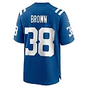 Zennovawear Men's Indianapolis Colts Pharaoh Brown Royal Game Player Jersey