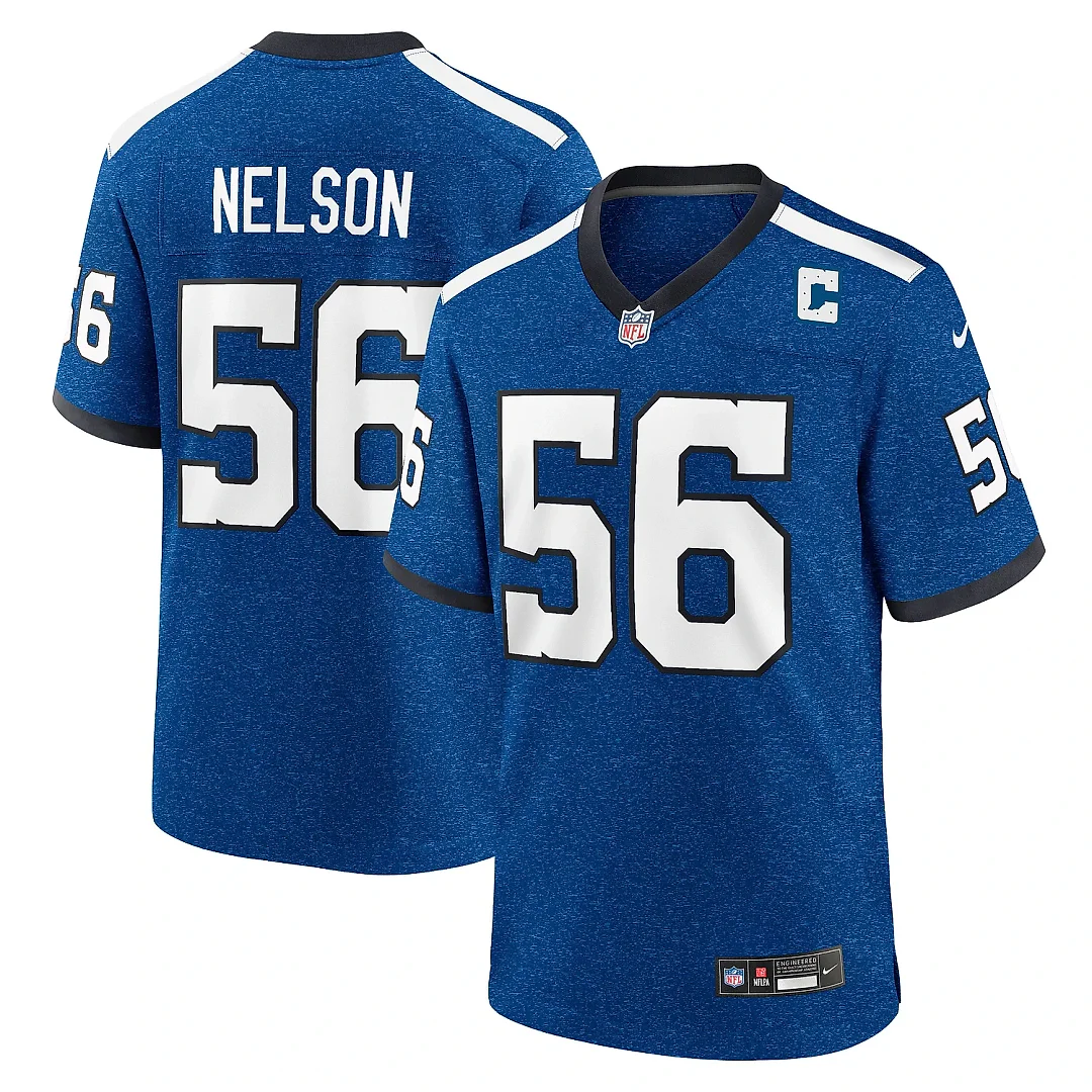 Zennovawear Men's Indianapolis Colts Quenton Nelson Royal Indiana Nights Alternate Game Jersey