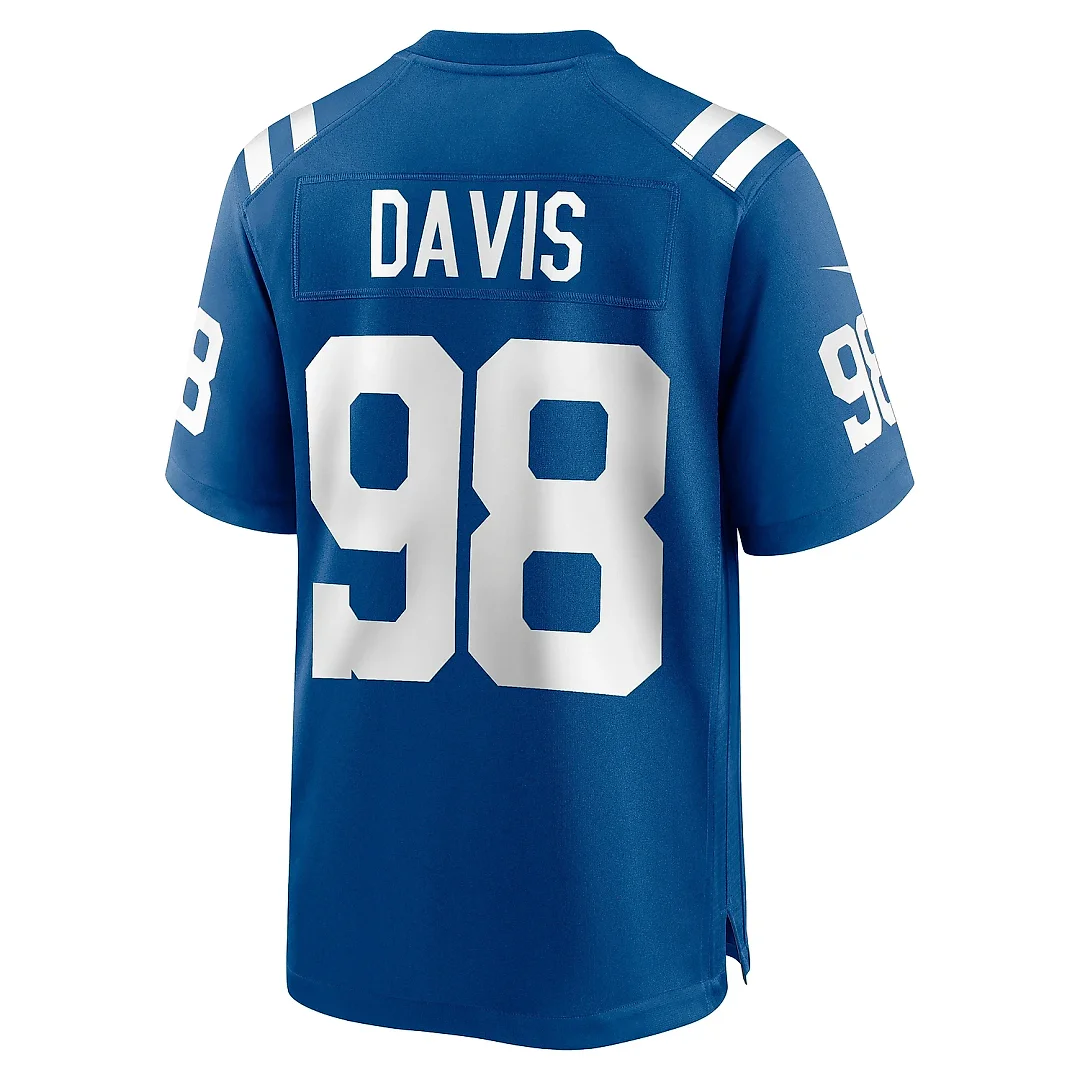 Zennovawear Men's Indianapolis Colts Raekwon Davis Royal Game Jersey